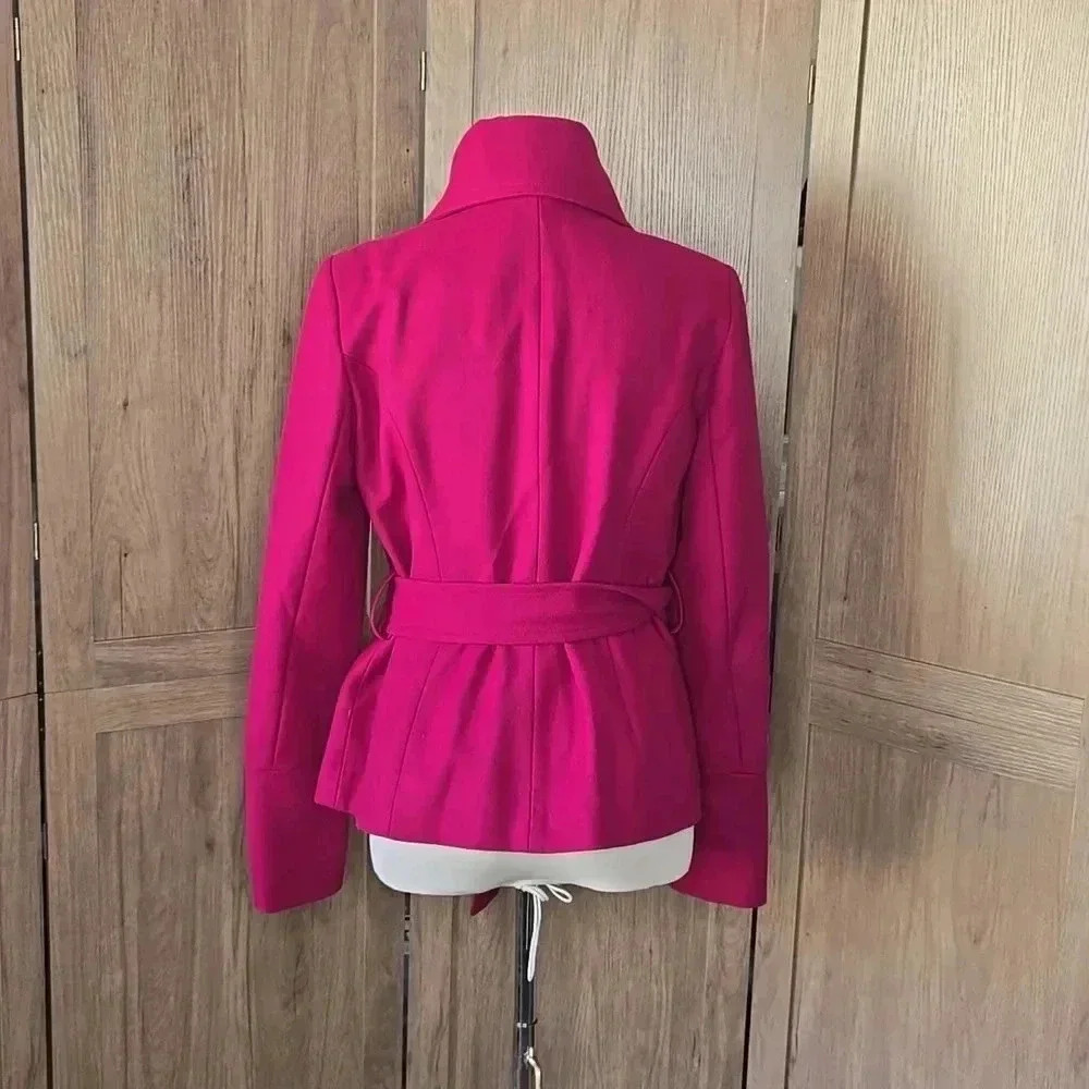 Women's Fuchsia Double-Breasted Jacket - Picture 5 of 9